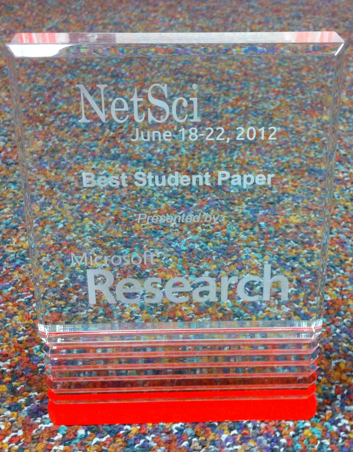 Best student paper trophy